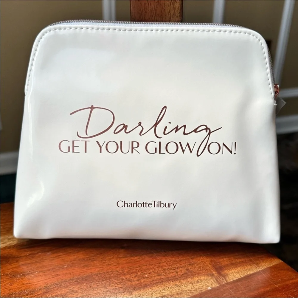 Charlotte Tilbury White Makeup Bag